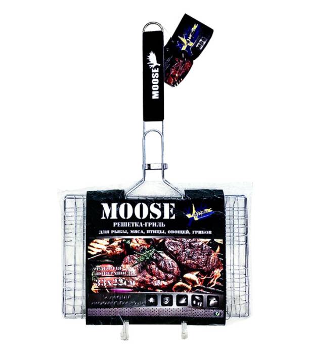 Решетка-гриль Moose средняя 6 секций 33х22cm для рыбы, мяса, птицы, овощей, грибов, нержав. стал