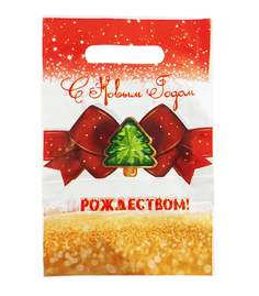 Пакет НГ 20*30 см "С Рождеством" миник Пакет НГ 20*30 см "С Рождеством" миник