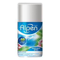 Освежитель воздуха/сменный баллон 250 мл "ALPEN", Морской бриз Освежитель воздуха/сменный баллон 250 мл "ALPEN", Морской бриз