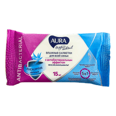 Салфетка влажная 15 шт. "AURA" ТРОПИК COCKTAIL антибактер pocket-pack (15 салф.шт) Салфетка влажная 15 шт. "AURA" ТРОПИК COCKTAIL антибактер pocket-pack (15 салф.шт)