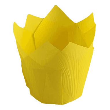 Форма бумажная "Тюльпан" 50*80 мм, Желтая