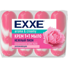 Косметическое крем-мыло 90 гр EXXE 1+1 Розовое полосатое Нежный пион ЭКОПАК (4 шт.упак) Косметическое крем-мыло 90 гр EXXE 1+1 Розовое полосатое Нежный пион ЭКОПАК (4 шт.упак)