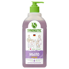 Жидкое мыло 500 мл SYNERGETIC для мытья рук и тела, биоразлагаемое, Лаванда Жидкое мыло 500 мл SYNERGETIC для мытья рук и тела, биоразлагаемое, Лаванда