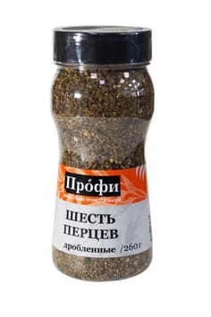 Специя Смесь шести перцев дробленая 260 г банка Специя Смесь шести перцев дробленая 260 г банка