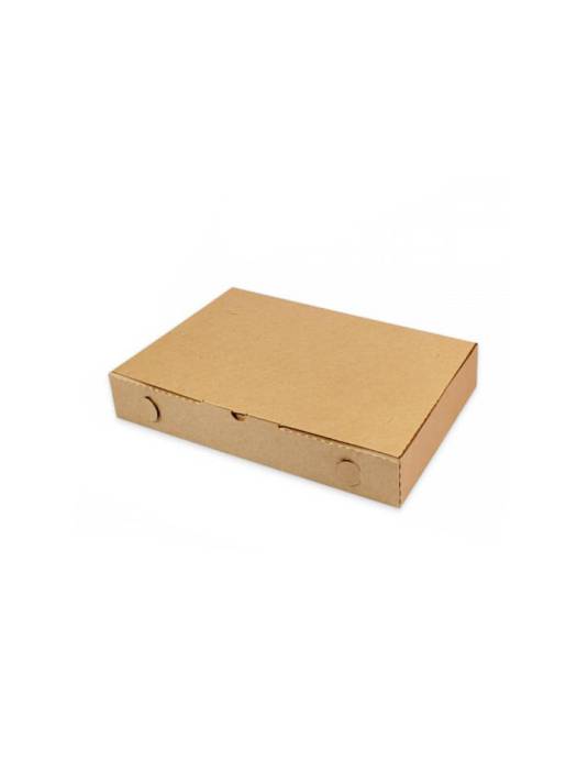 Коробка под пирог/пиццу 390*250*60 БУРАЯ, Т-11/профиль Е с 1 цел., прямоугольная