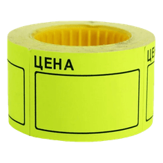 Ценник-ролик 20*30, 350 этикеток AVIORA, Желтый Ценник-ролик 20*30, 350 этикеток AVIORA, Желтый