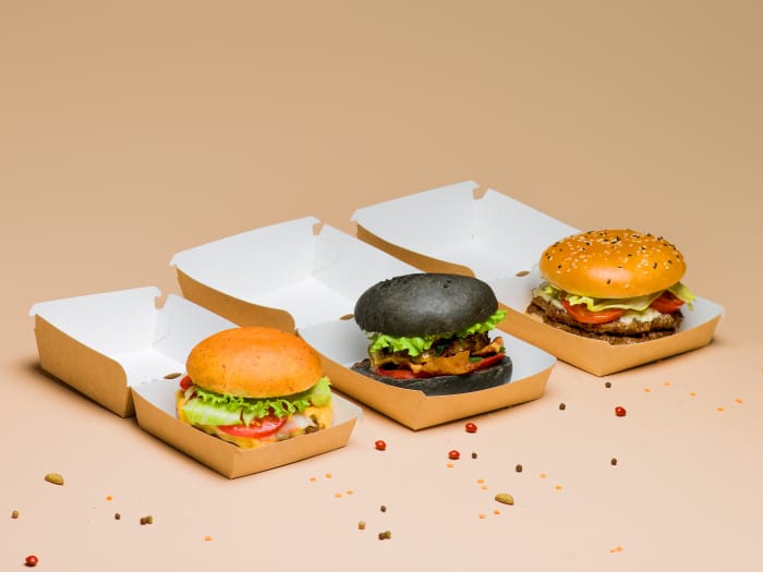 Упаковка бумажная для гамбургеров 123*123*70 мм OSQ BURGER L КРАФТ Упаковка бумажная для гамбургеров 123*123*70 мм OSQ BURGER L КРАФТ