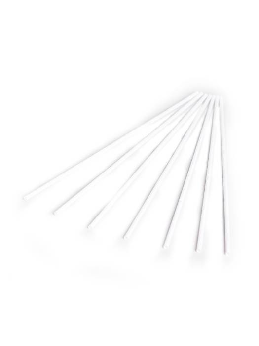 Трубочки пластиковые 370*5,2 мм для сладкой ВАТЫ (500 шт.упак), Белые