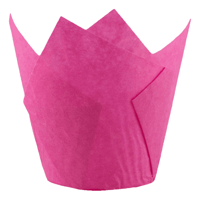 Форма бумажная "Тюльпан" 50*80 мм, темно-розовая