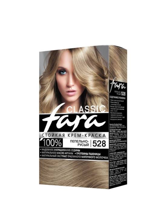 Краска для волос FARA Classic, 528 пепельно-русый