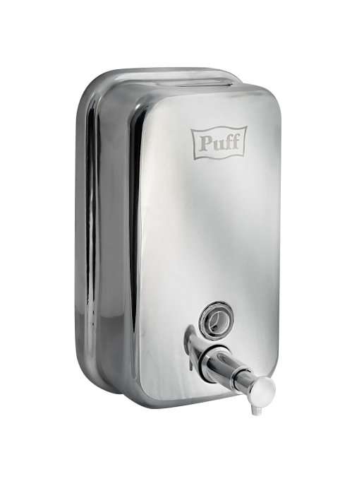 Дозатор для жидкого мыла из нержавеющей стали PUFF-8615 полированный, 1000мл, 22х13х13см 130х135