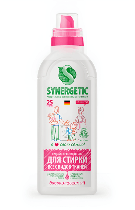 Гель для стирки 1 л SYNERGETIC концентрированный, универсальный Гель для стирки 1 л SYNERGETIC концентрированный, универсальный