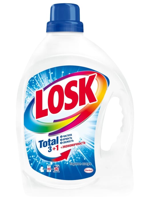 Гель для стирки белья 1,95 л "LOSK", Горное озеро Гель для стирки белья 1,95 л "LOSK", Горное озеро