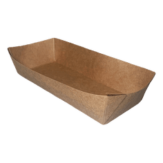 Упаковка/лоток бумажная для хот-догов, фри 165*70*40 мм ECO HD "Pure Kraft" Упаковка/лоток бумажная для хот-догов, фри 165*70*40 мм ECO HD "Pure Kraft"