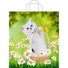 Пакет 40*44 см "Весенний котик" петля Тико Пакет 40*44 см "Весенний котик" петля Тико