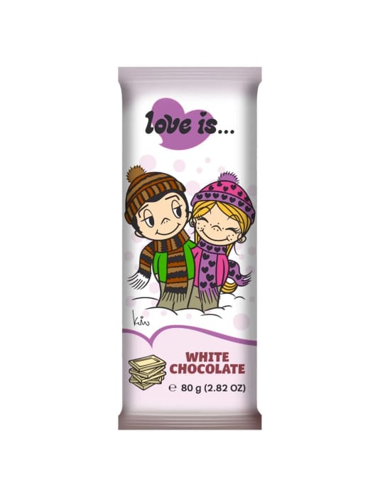 Шоколад белый "LOVE IS" 80 гр Шоколад белый "LOVE IS" 80 гр