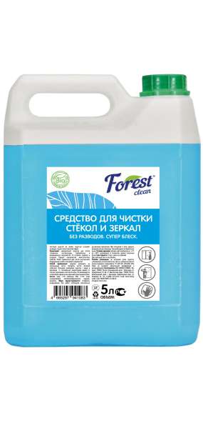 Средство для стекол и зеркал 5 л канистра ЕВРО "FOREST Clean"