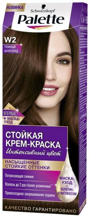 Крем-краска для волос "Palette" стойкая, W2 (3-65) Темный шоколад