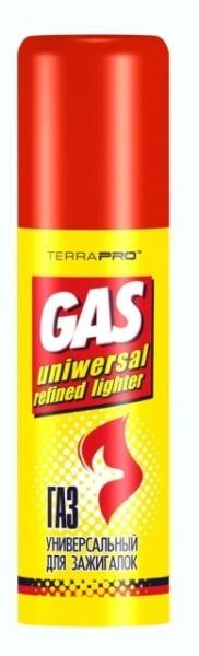 Газ для зажигалки 90 мл универсальный, желтый
