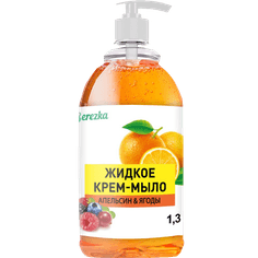 Крем-мыло жидкое 1,3 л BEREZKA Апельсин и ягоды Крем-мыло жидкое 1,3 л BEREZKA Апельсин и ягоды