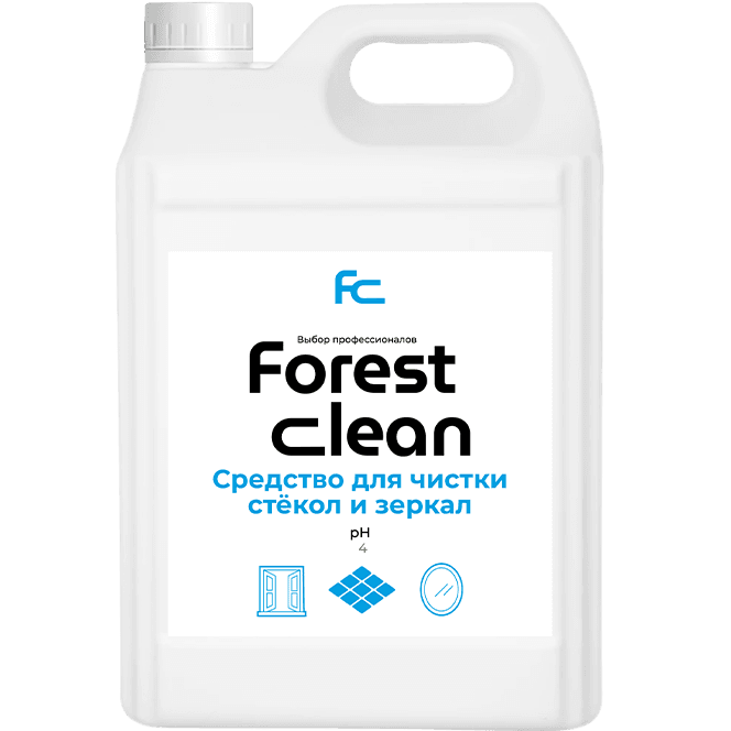 Средство для стекол и зеркал 5 л "FOREST Clean" канистра ЕВРО Средство для стекол и зеркал 5 л "FOREST Clean" канистра ЕВРО
