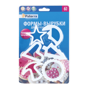 Формы-вырубки для печенья,вафель (6 шт.упак) Формы-вырубки для печенья,вафель (6 шт.упак)