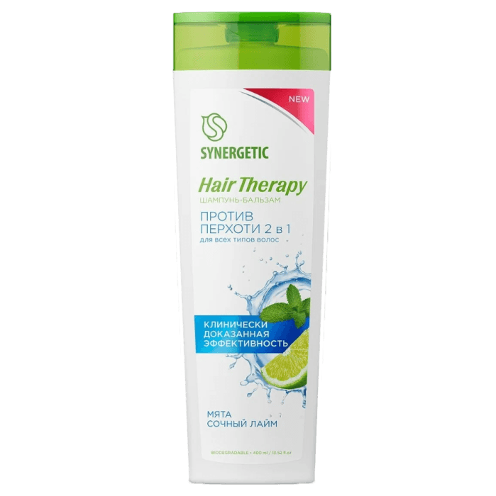 Шампунь-бальзам 400 мл SYNERGETIC Hair Therapy, Против перхоти 2 в 1 Шампунь-бальзам 400 мл SYNERGETIC Hair Therapy, Против перхоти 2 в 1