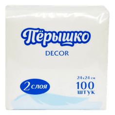 Салфетка бумажная 2-х/двухслойная 24*24 "Pero Dekor" Белая (100 лист.пач) Салфетка бумажная 2-х/двухслойная 24*24 "Pero Dekor" Белая (100 лист.пач)