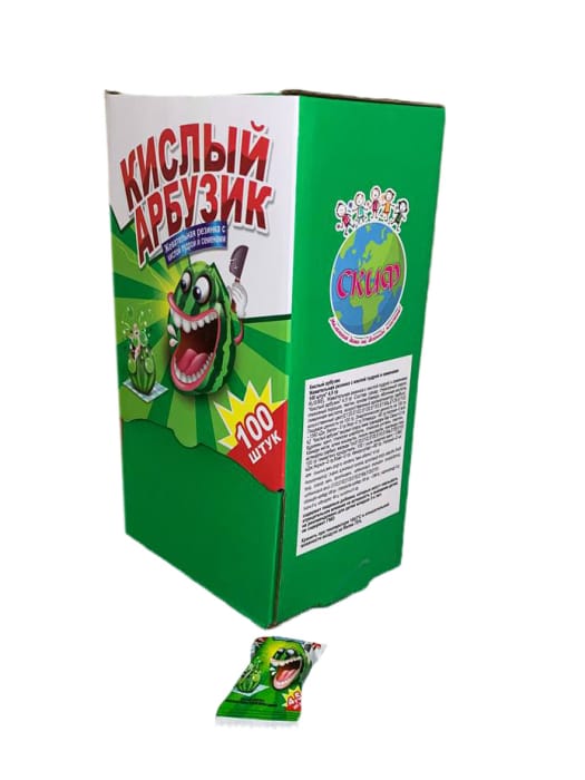 Жевательная резинка "Кислый Арбузик" 4,5г (100 шт.упак) Жевательная резинка "Кислый Арбузик" 4,5г (100 шт.упак)