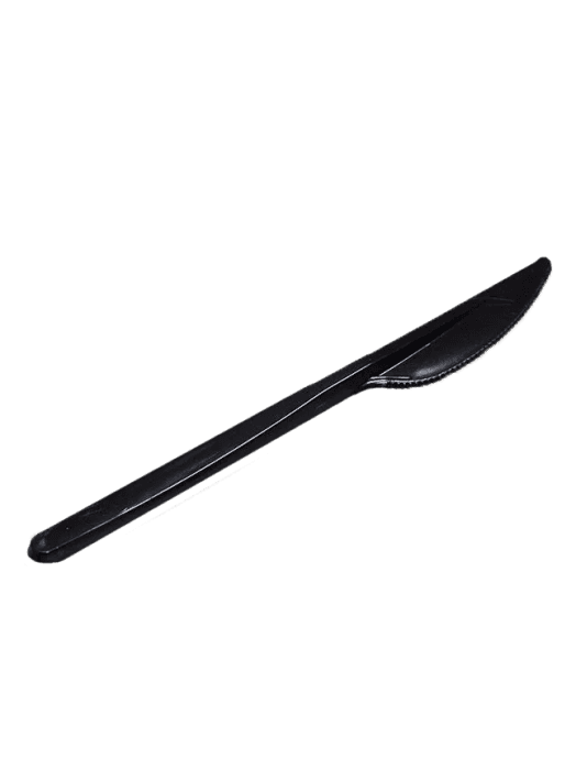 Нож одноразовый пластиковый столовый 165 мм ЧЕРНЫЙ Элит полистирол