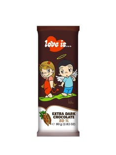 Шоколад темный "LOVE IS" 80 гр, содержание какао 80% Шоколад темный "LOVE IS" 80 гр, содержание какао 80%