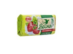Мыло кусковое 90 г туалетное "Весна" ассорти, Земляника со сливками Мыло кусковое 90 г туалетное "Весна" ассорти, Земляника со сливками