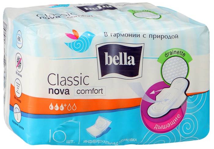 Прокладки "Bella" Nova Сlassic Comfort 4 капли (10 шт.упак)