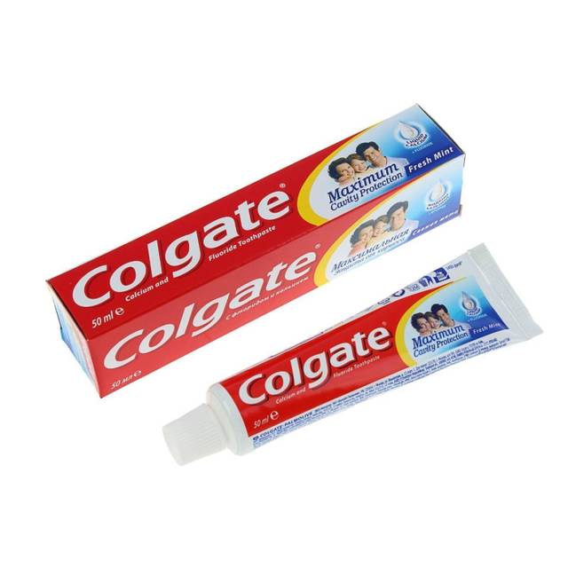 Зубная паста 50 мл "Colgate", Защита от кариеса, Синяя, Свежая мята