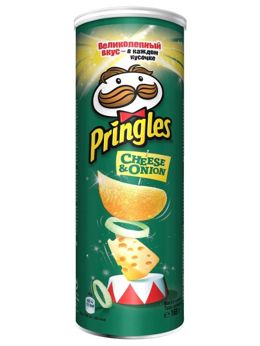 Чипсы "Pringles" 165г, Сыр и Лук