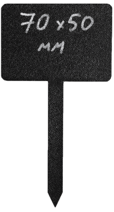 Ценник для надписей меловым маркером на ножке "Квадрат" 70*50мм, ПВХ, цвет чёрный