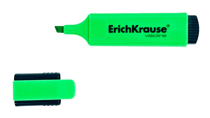 Маркер текстовыделитель ErichKrause V-12, 0.6-5.2 мм, флуоресцентные чернила на водной основе, зелёный Маркер текстовыделитель ErichKrause V-12, 0.6-5.2 мм, флуоресцентные чернила на водной основе, зелёный