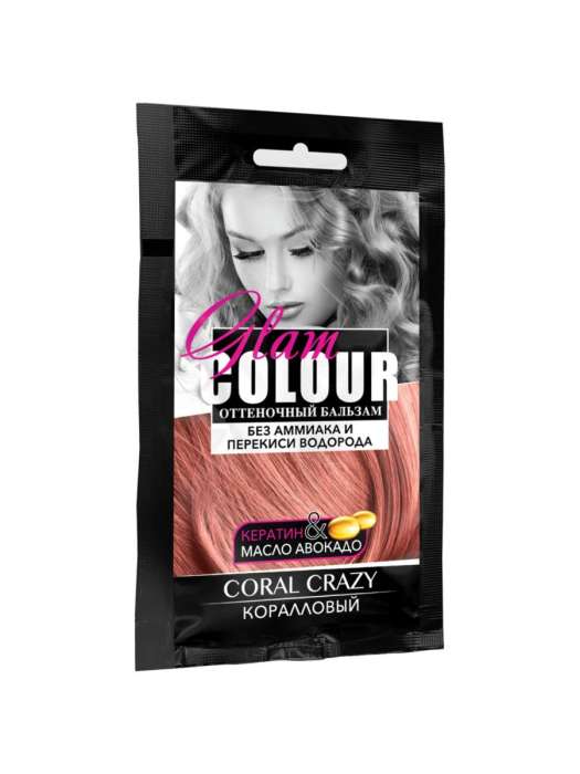 Бальзам для волос оттеночный FARA Glam Colour 40 мл, коралловый