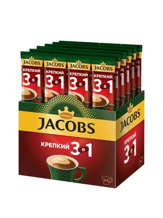 Кофе растворимый 12 гр "Jacobs" Крепкий Кофе растворимый 12 гр "Jacobs" Крепкий