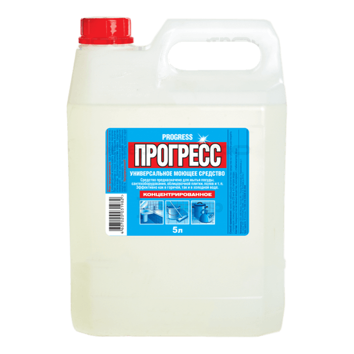 Универсальное моющее средство 5 л "ПРОГРЕСС" канистра Универсальное моющее средство 5 л "ПРОГРЕСС" канистра