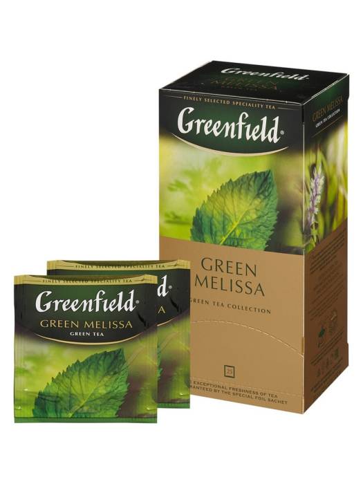 Чай 25 пакетиков, "Greenfield", GREEN MELISSA/Зелёный/Мелисса