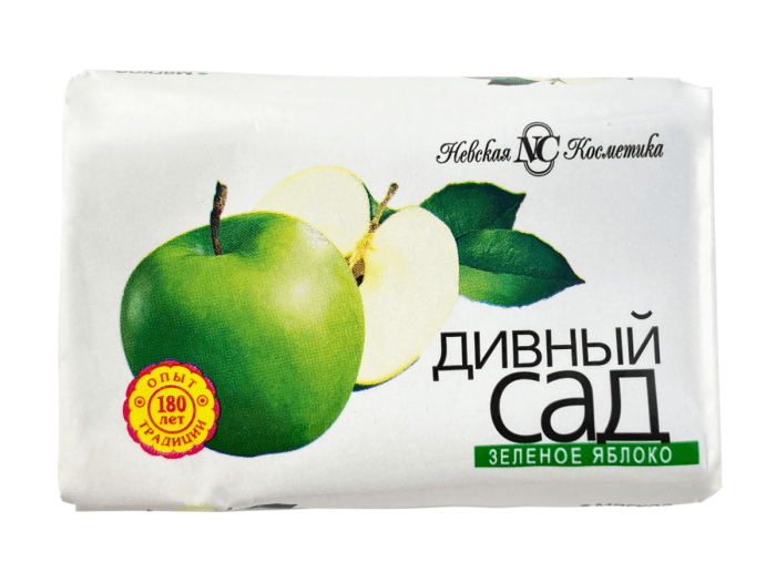 Мыло кусковое 90 г туалетное "Дивный сад" НК, Зеленое яблоко