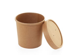Упаковка бумажная для супов, каш, мороженого 340 мл 70*85 ECO SOUP 12C PK, крафт + крышка КОМПЛЕКТ Упаковка бумажная для супов, каш, мороженого 340 мл 70*85 ECO SOUP 12C PK, крафт + крышка КОМПЛЕКТ