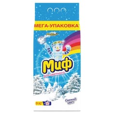 Стиральный порошок 9 кг "Миф" автомат, Свежий цвет Стиральный порошок 9 кг "Миф" автомат, Свежий цвет