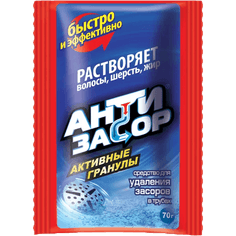 Антизасор 70 г гранулированное средство для удаления засора в трубах, (без запаха 70г) А3001 Антизасор 70 г гранулированное средство для удаления засора в трубах, (без запаха 70г) А3001