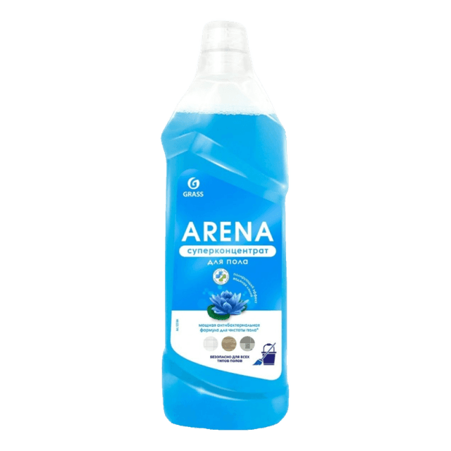 Средство для мытья пола 1 л "Arena" с полирующим эффектом GRASS, Водная лилия