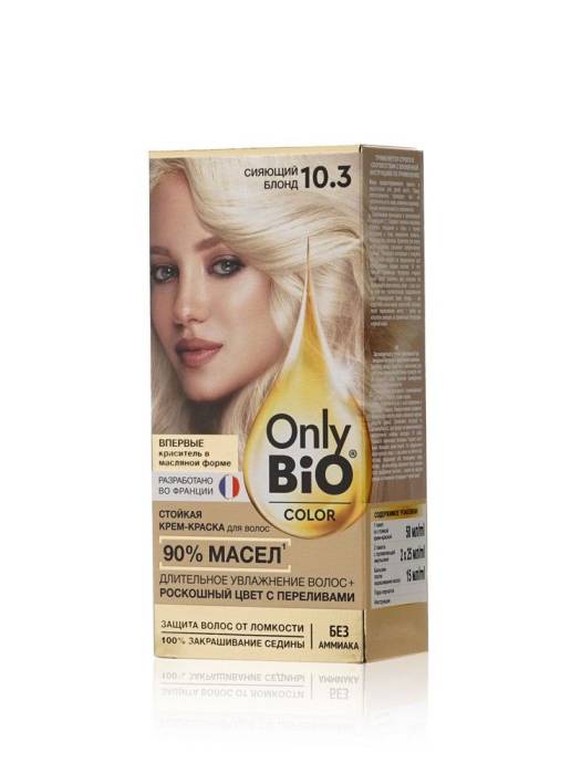 Крем-краска для волос "Only Bio Color", 10.3 Сияющий блонд