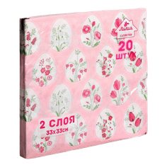 Салфетка бумажная 2-х/двухслойная 33*33 "Лилия" Пасхальный декор (20 лист.пач), Нежный сад Салфетка бумажная 2-х/двухслойная 33*33 "Лилия" Пасхальный декор (20 лист.пач), Нежный сад