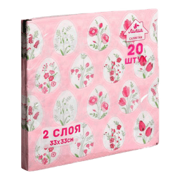 Салфетка бумажная 2-х/двухслойная 33*33 "Лилия" Пасхальный декор (20 лист.пач), Нежный сад Салфетка бумажная 2-х/двухслойная 33*33 "Лилия" Пасхальный декор (20 лист.пач), Нежный сад