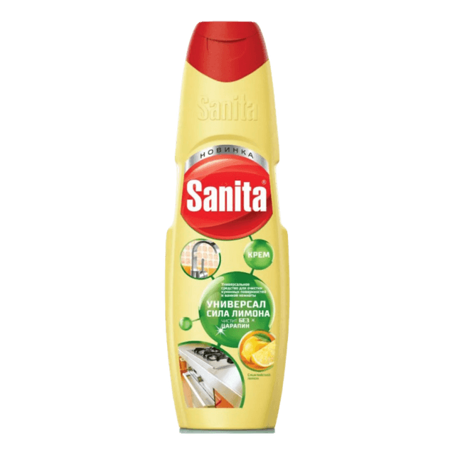 Чистящее средство 600 г "Sanita" крем Универсал Сила лимона